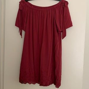 Off the shoulder matron dress